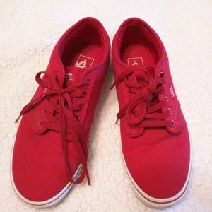 Vans red sneakers